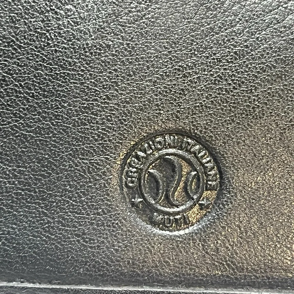 Alessandro Muti Vera Pelle Mens Black Bifold Wallet Italian Leather Italy